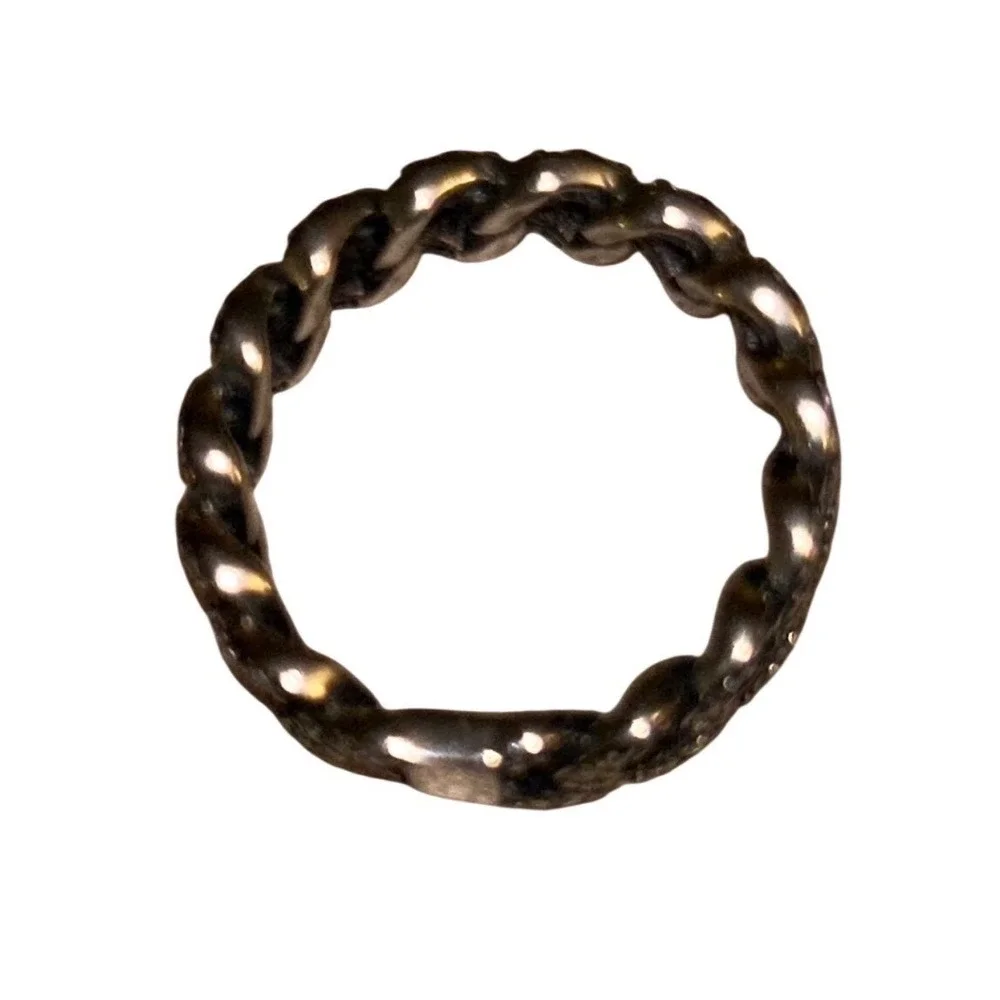 Pandora‎ Me Pave Link Ring Sterling Silver S925 ALE 54 Cubic Zirconia Size 7
